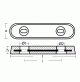 Oval plate h.c. 140 - ALUMINIUM - original part number: ALU25C - 00221AL - Tecnoseal